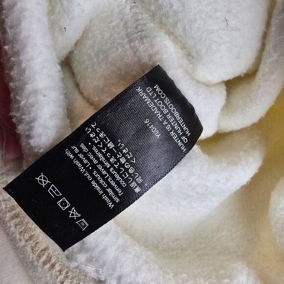 HUNTER Original Cable Knit Short Hunter White Rain Boot Liner Socks Size L TBT - Picture 6 of 6